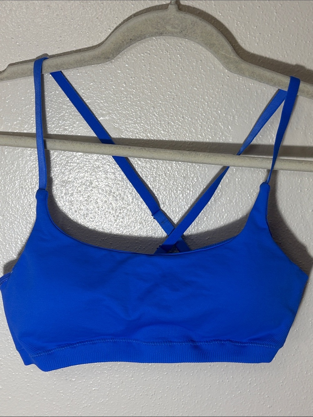 Seamless Cobalt Blue Cross-Back Bralette
